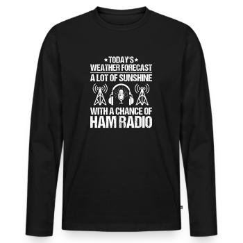 Amateurfunker Amateurfunk Radio Ham Amateur Radio - T-shirt manches longues Premium bio Homme - noir - Devant - Nico (187cm)