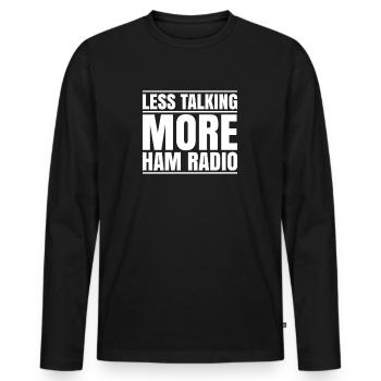 Amateurfunker Amateurfunk Radio Ham Amateur Radio - T-shirt manches longues Premium bio Homme - noir - Devant - Nico (187cm)