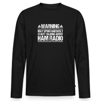 Amateurfunker Amateurfunk Radio Ham Amateur Radio - T-shirt manches longues Premium bio Homme - noir - Devant - Nico (187cm)