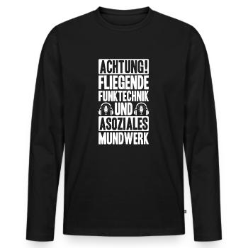 Amateurfunker Amateurfunk Radio Ham Amateur Radio - Männer Premium Bio Langarmshirt - Schwarz - Vorne - Nico (187cm)