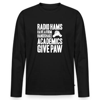 Amateurfunker Amateurfunk Radio Ham Amateur Radio - Männer Premium Bio Langarmshirt - Schwarz - Vorne - Nico (187cm)