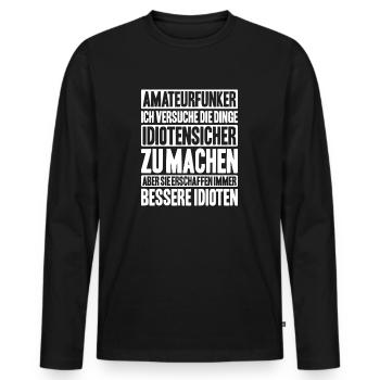 Amateurfunker Amateurfunk Radio Ham Amateur Radio - Männer Premium Bio Langarmshirt - Schwarz - Vorne - Nico (187cm)