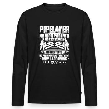 Pipeline Constructor Pipeline Construction Pipelayer - Men's Premium Organic Long Sleeve Shirt - black - Front - Nico (187cm)