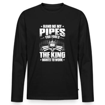 Pipeline Constructor Pipeline Construction Pipelayer - Men's Premium Organic Long Sleeve Shirt - black - Front - Nico (187cm)