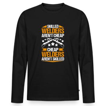 Schweißer Schweißen Schweißerei Soudeur Soudeur - T-shirt manches longues Premium bio Homme - noir - Devant - Nico (187cm)