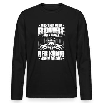 Pipeline Constructor Pipeline Construction Pipelayer - Men's Premium Organic Long Sleeve Shirt - black - Front - Nico (187cm)