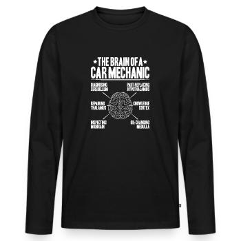 Automotive Mechatronics Engineer Car Mechanic Auto Mechanic - Men's Premium Organic Long Sleeve Shirt - black - Front - Nico (187cm)