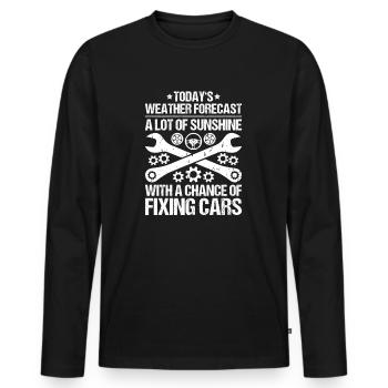 Ingénieur en mécatronique automobile Mécanicien automobile Mécanicien automobile - T-shirt manches longues Premium bio Homme - noir - Devant - Nico (187cm)