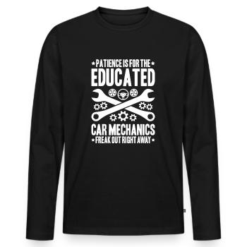 KFZ-Mechatroniker Car Mechanic Auto Mechanic - Männer Premium Bio Langarmshirt - Schwarz - Vorne - Nico (187cm)