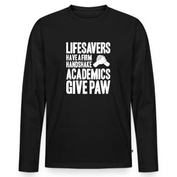 Rettungsschwimmer Wasserrettung Lifesaver - Männer Premium Bio Langarmshirt - Schwarz - Vorne - Nico (187cm)