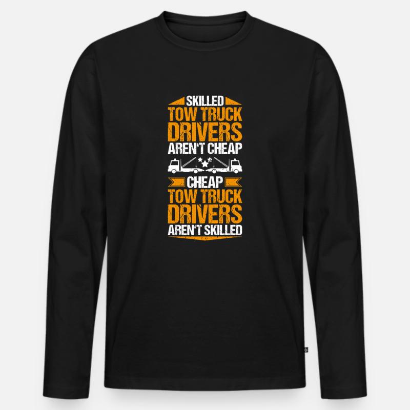 Abschlepper Abschleppdienst Tow Truck Driver - Männer Premium Bio Langarmshirt - Schwarz