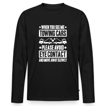 Tow Truck Service Tow Truck Driver - Men's Premium Organic Long Sleeve Shirt - black - Front - Nico (187cm)