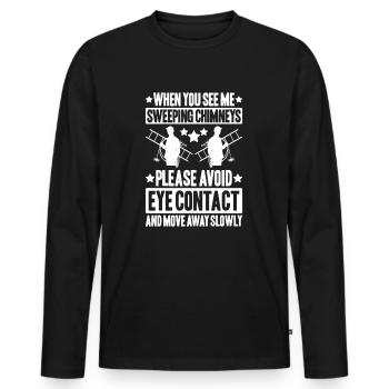 Schornsteinfeger Kaminkehrer Chimney Sweep - Men's Premium Organic Long Sleeve Shirt - black - Front - Nico (187cm)