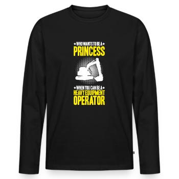 Baggerfahrer Baggerführer Heavy Equipment Operator - Männer Premium Bio Langarmshirt - Schwarz - Vorne - Nico (187cm)