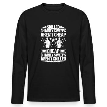 Schornsteinfeger Kaminkehrer Ramoneur - T-shirt manches longues Premium bio Homme - noir - Devant - Nico (187cm)