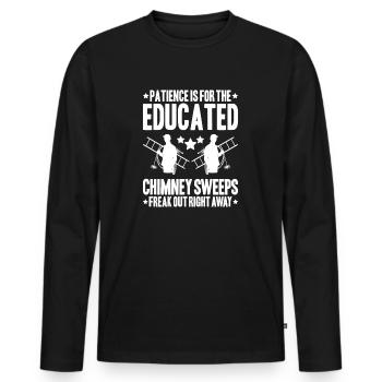 Schornsteinfeger Kaminkehrer Chimney Sweep - Männer Premium Bio Langarmshirt - Schwarz - Vorne - Nico (187cm)