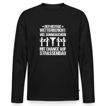 Straßenbauer Asphaltbauer Straßenbau - Männer Premium Bio Langarmshirt - Schwarz - Vorne - Nico (187cm)
