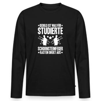 Schornsteinfeger Kaminkehrer Chimney Sweep - Männer Premium Bio Langarmshirt - Schwarz - Vorne - Nico (187cm)