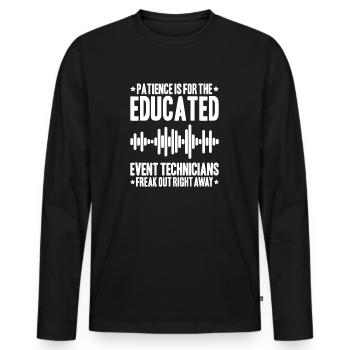 Veranstaltungstechniker Event Technician - Männer Premium Bio Langarmshirt - Schwarz - Vorne - Nico (187cm)