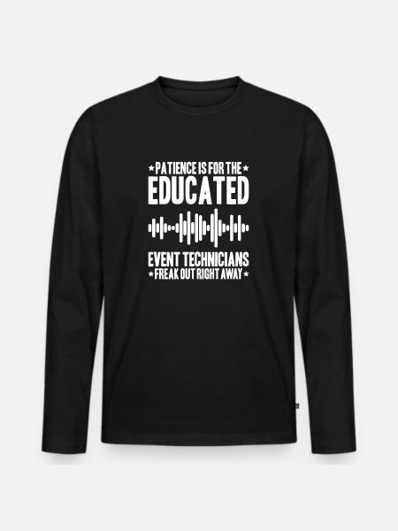 Veranstaltungstechniker Event Technician - Men's Premium Organic Long Sleeve Shirt - black
