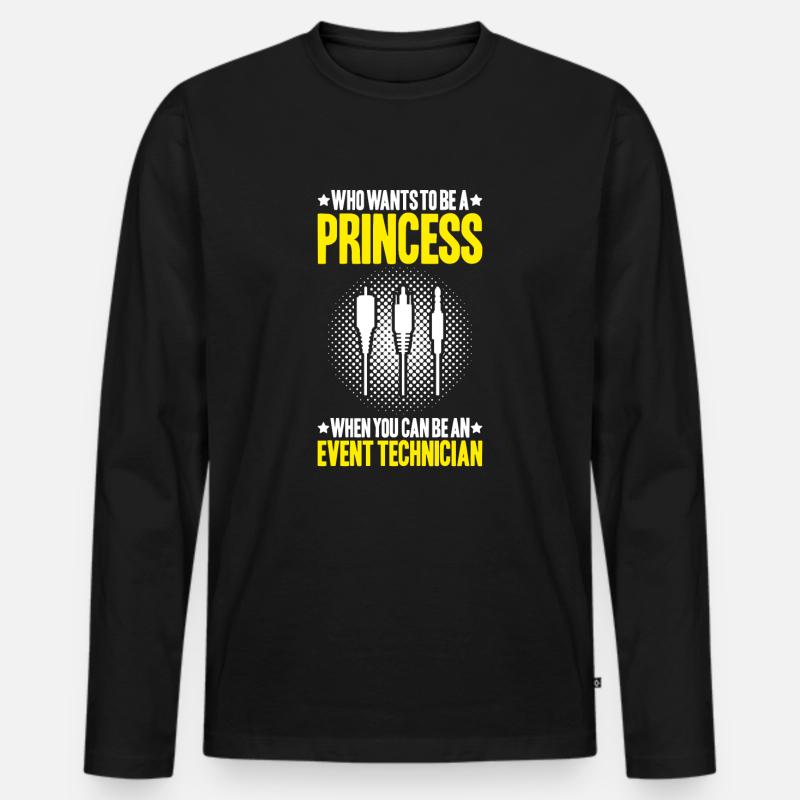 Veranstaltungstechniker Event Technician - Männer Premium Bio Langarmshirt - Schwarz