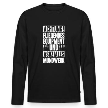 Veranstaltungstechniker Event Technician - Männer Premium Bio Langarmshirt - Schwarz - Vorne - Nico (187cm)