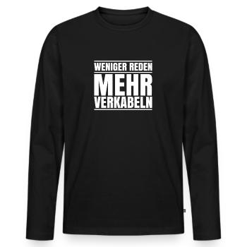 Veranstaltungstechniker Event Technician - Männer Premium Bio Langarmshirt - Schwarz - Vorne - Nico (187cm)