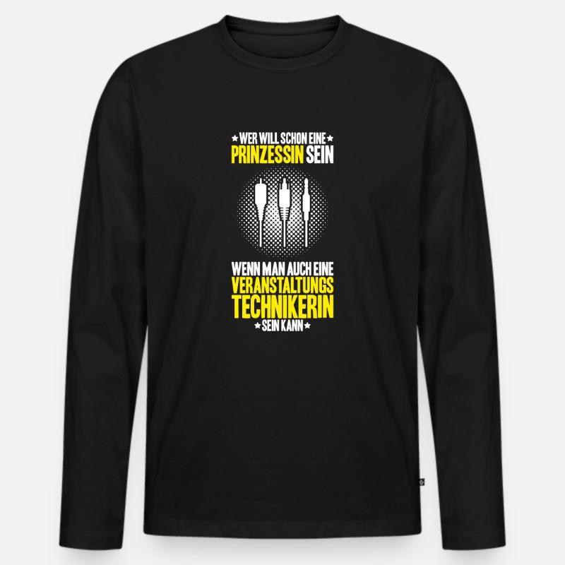 Veranstaltungstechniker Event Technician - Männer Premium Bio Langarmshirt - Schwarz