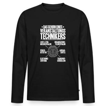 Veranstaltungstechniker Event Technician - Männer Premium Bio Langarmshirt - Schwarz - Vorne - Nico (187cm)