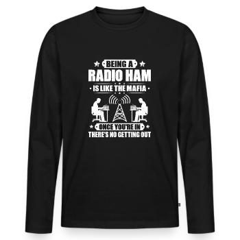 Amateurfunker Amateurfunk Radio Ham Amateur Radio - Männer Premium Bio Langarmshirt - Schwarz - Vorne - Nico (187cm)