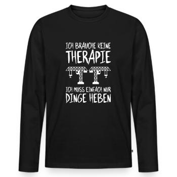 Kranführer Kranfahrer Kran Crane Operator - Männer Premium Bio Langarmshirt - Schwarz - Vorne - Nico (187cm)