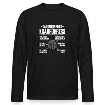 Kranführer Kranfahrer Kran Crane Operator - Männer Premium Bio Langarmshirt - Schwarz - Vorne - Nico (187cm)