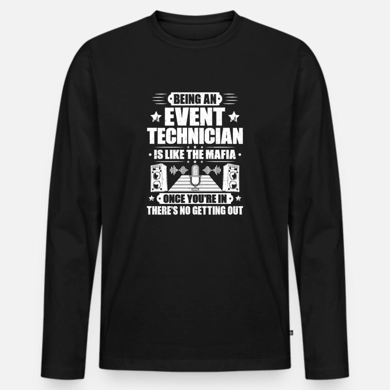 Veranstaltungstechniker Event Technician - Männer Premium Bio Langarmshirt - Schwarz