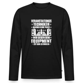 Veranstaltungstechniker Event Technician - Männer Premium Bio Langarmshirt - Schwarz - Vorne - Nico (187cm)