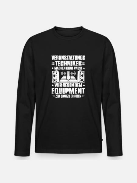 Veranstaltungstechniker Event Technician - Männer Premium Bio Langarmshirt - Schwarz