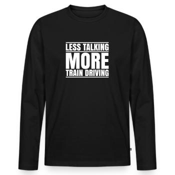 Triebfahrzeugführer Lokführer Train Driver - Men's Premium Organic Long Sleeve Shirt - black - Front - Nico (187cm)