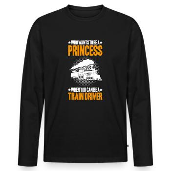 Triebfahrzeugführer Lokführer Train Driver - Men's Premium Organic Long Sleeve Shirt - black - Front - Nico (187cm)