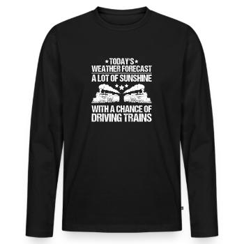 Triebfahrzeugführer Lokführer Train Driver - Men's Premium Organic Long Sleeve Shirt - black - Front - Nico (187cm)