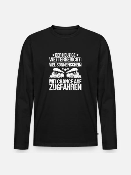 Triebfahrzeugführer Lokführer Train Driver - Männer Premium Bio Langarmshirt - Schwarz