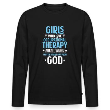 Ergotherapeut Ergotherapie Occupational Therapist - Männer Premium Bio Langarmshirt - Schwarz - Vorne - Nico (187cm)