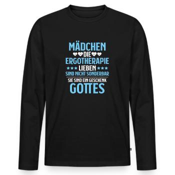 Ergotherapeut Ergotherapie Occupational Therapist - Männer Premium Bio Langarmshirt - Schwarz - Vorne - Nico (187cm)