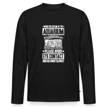 Aquaristics Aquarist Aquarium Fish Aquarist - Men's Premium Organic Long Sleeve Shirt - black - Front - Nico (187cm)