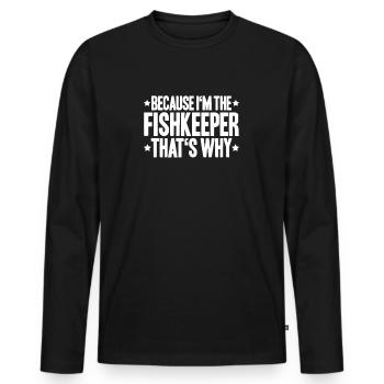 Aquaristics Aquarist Aquarium Fish Aquarist - Men's Premium Organic Long Sleeve Shirt - black - Front - Nico (187cm)