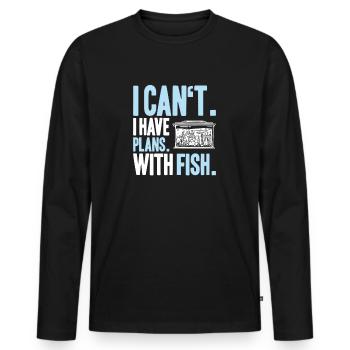Aquaristics Aquarist Aquarium Fish Aquarist - Men's Premium Organic Long Sleeve Shirt - black - Front - Nico (187cm)
