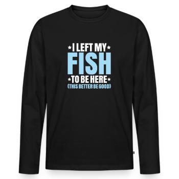 Aquaristics Aquarist Aquarium Fish Aquarist - Men's Premium Organic Long Sleeve Shirt - black - Front - Nico (187cm)