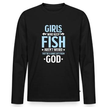 Aquaristics Aquarist Aquarium Fish Aquarist - Men's Premium Organic Long Sleeve Shirt - black - Front - Nico (187cm)