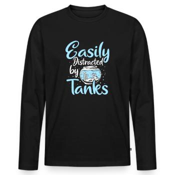 Aquaristics Aquarist Aquarium Fish Aquarist - Men's Premium Organic Long Sleeve Shirt - black - Front - Nico (187cm)