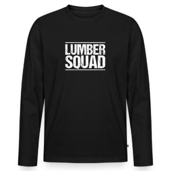 Zimmerer Zimmermann Zimmerei Carpenter Carpentry - Men's Premium Organic Long Sleeve Shirt - black - Front - Nico (187cm)
