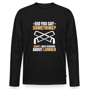 Zimmerer Zimmermann Zimmerei Carpenter Carpentry - Men's Premium Organic Long Sleeve Shirt - black - Front - Nico (187cm)