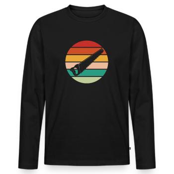 Zimmerer Zimmermann Zimmerei Carpenter Carpentry - Men's Premium Organic Long Sleeve Shirt - black - Front - Nico (187cm)